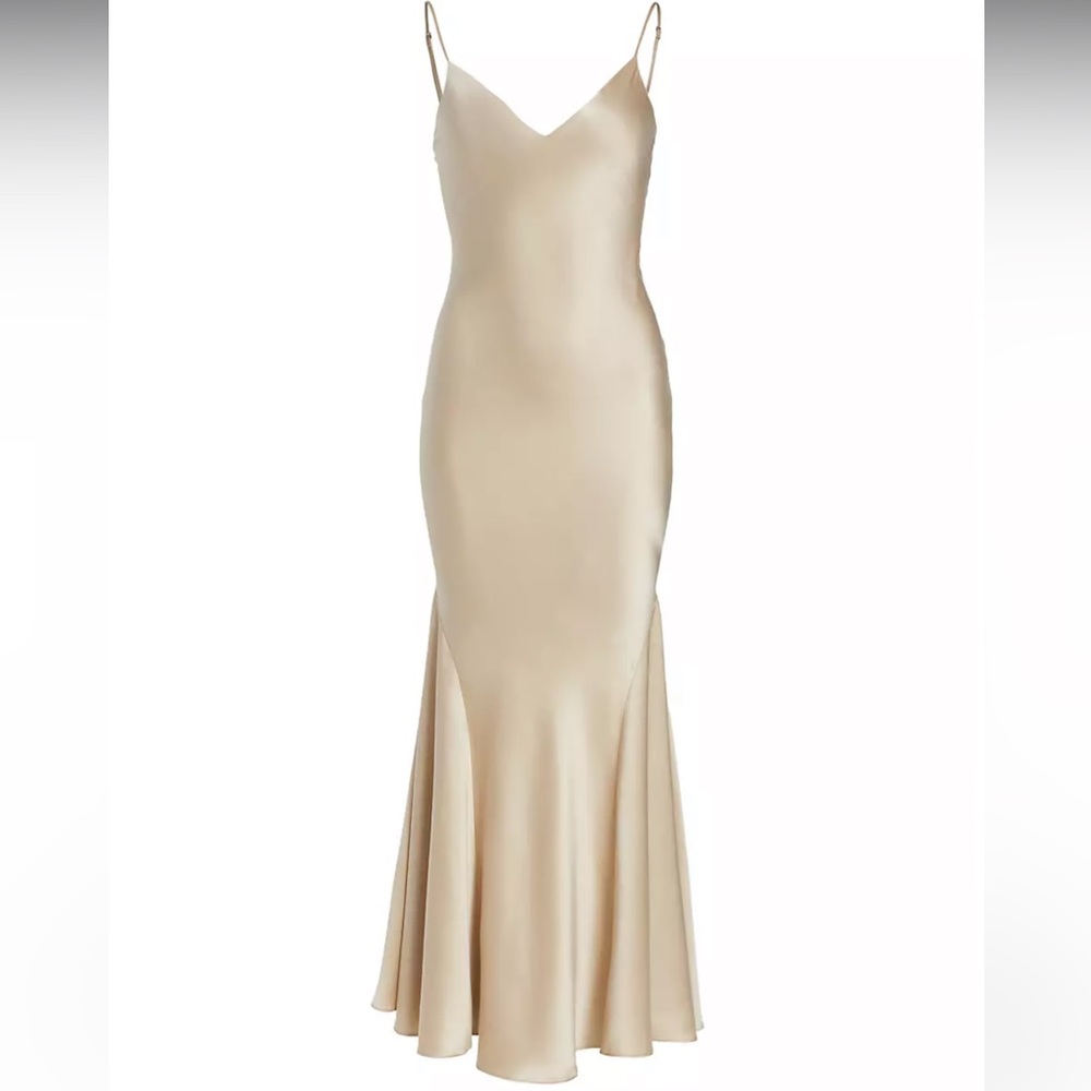 Pfifer Silk Slip Dress Champagne - TWP.